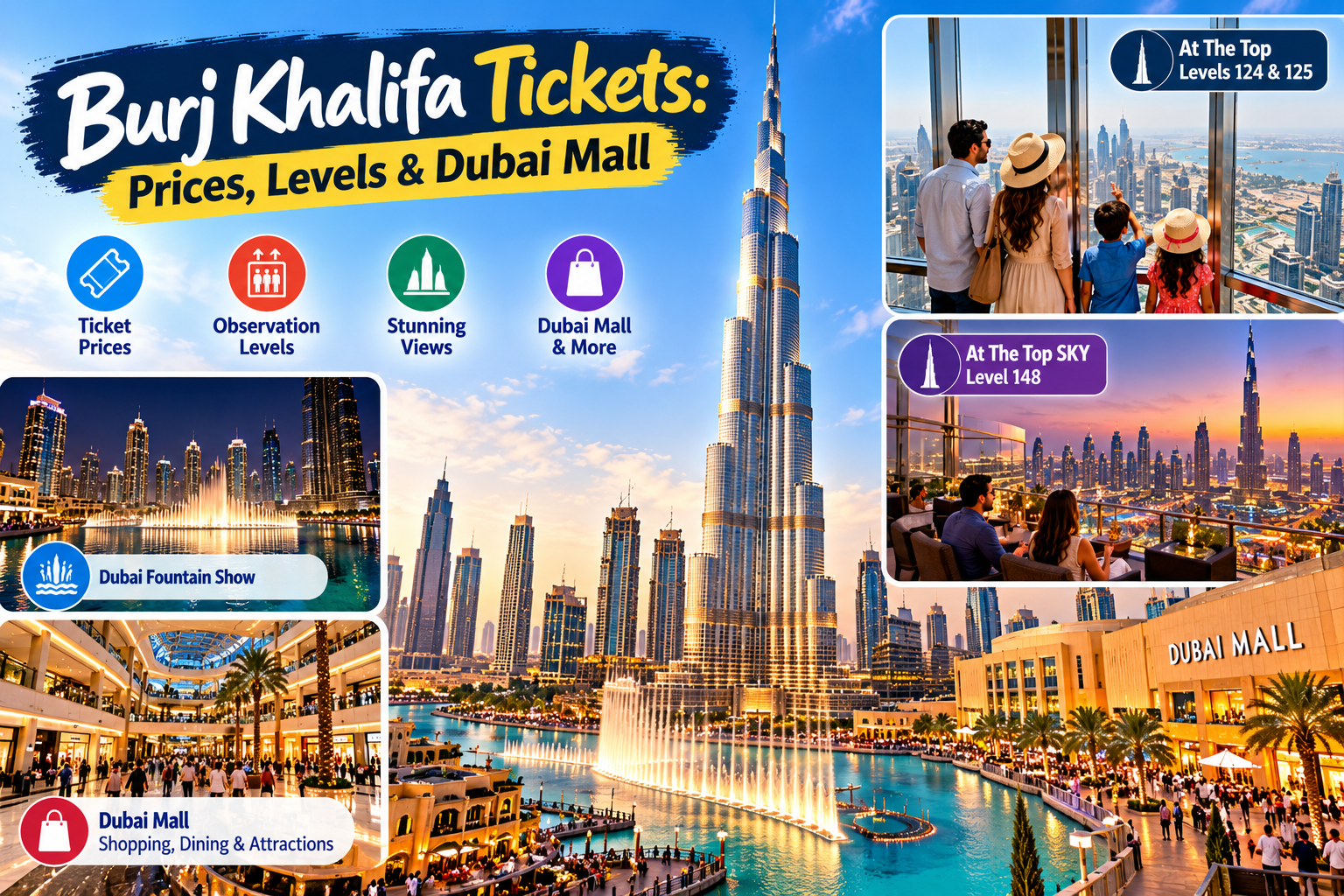 Burj Khalifa Tickets 2026: Prices, Levels, Best Time and Dubai Mall
