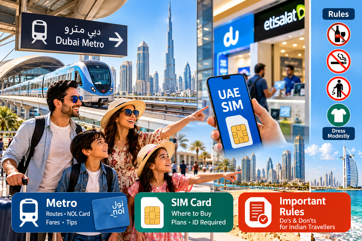 Dubai Travel Tips for Indians: Airport, Metro, SIM, Rules and Dress Code