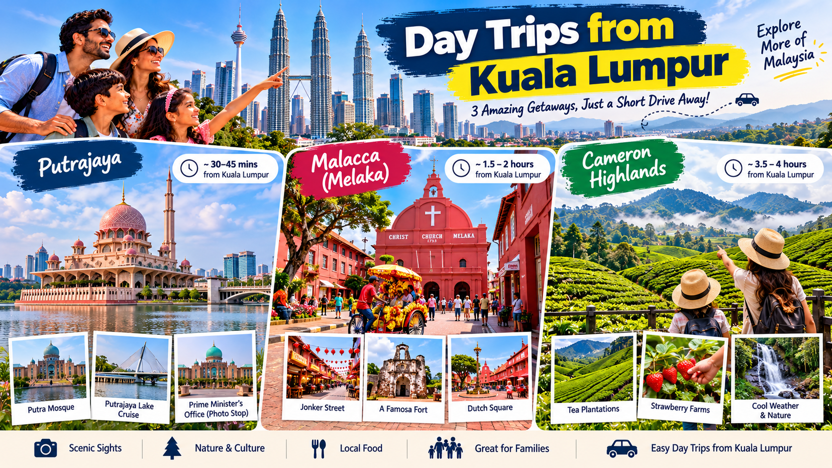 Day Trips from Kuala Lumpur: Putrajaya, Malacca, Cameron Highlands and More