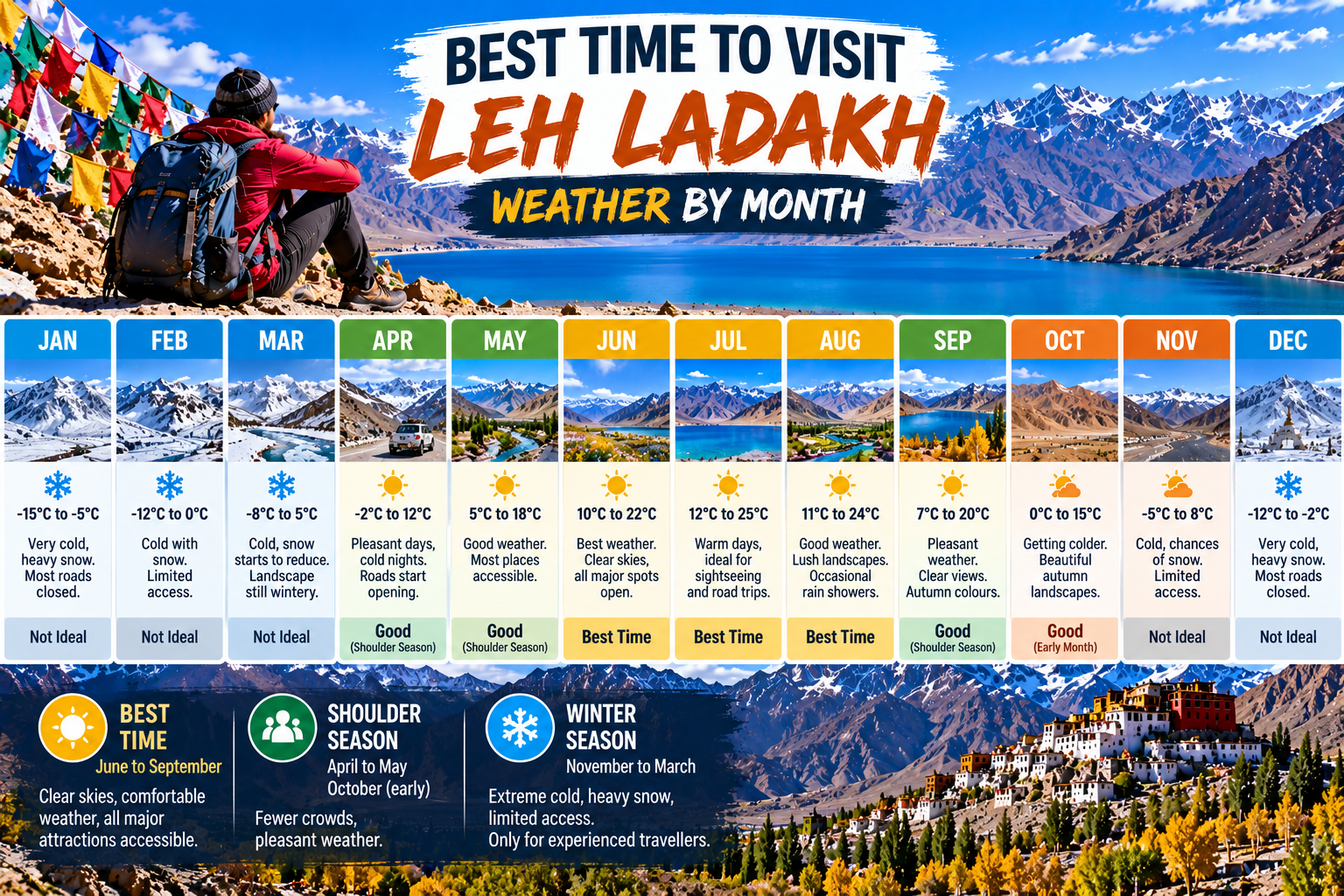Best Time to Visit Leh Ladakh: Weather by Month and What to Expect