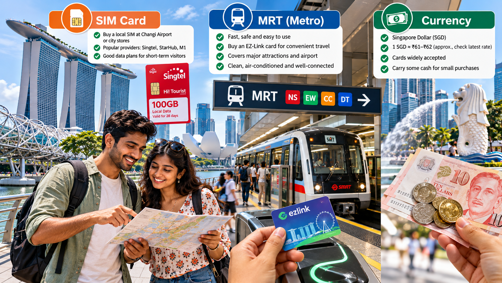 Singapore Travel Tips for Indians: SIM Card, MRT, Currency, Rules and More