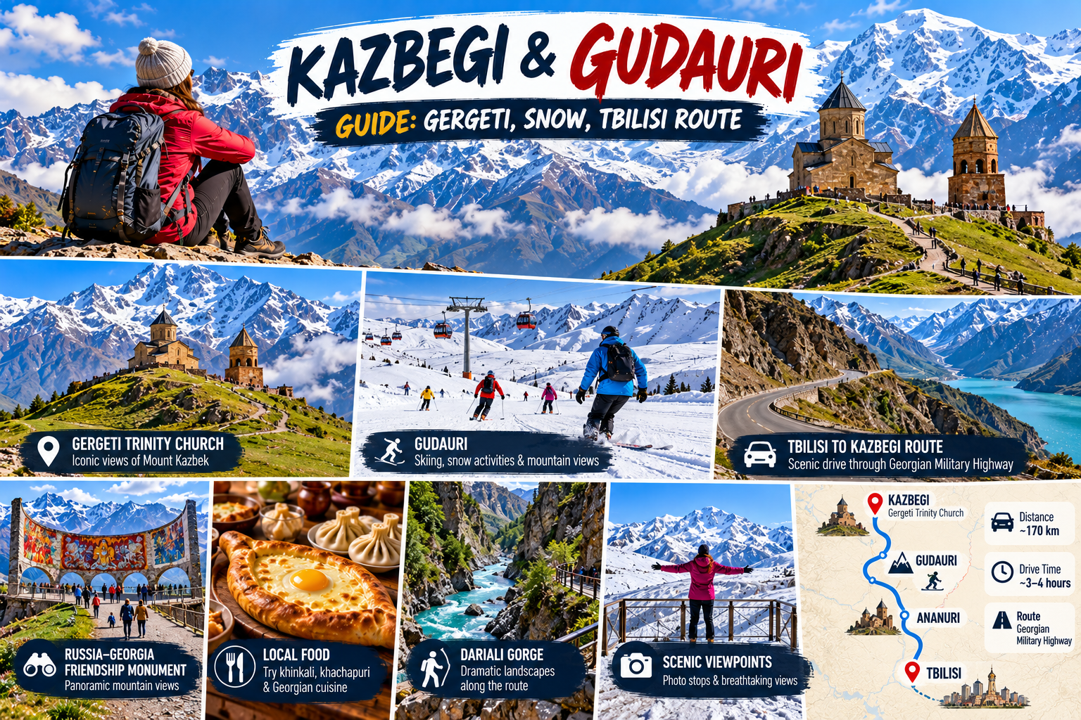 Kazbegi and Gudauri Guide: Gergeti Church, Snow, Skiing and How to Go from Tbilisi
