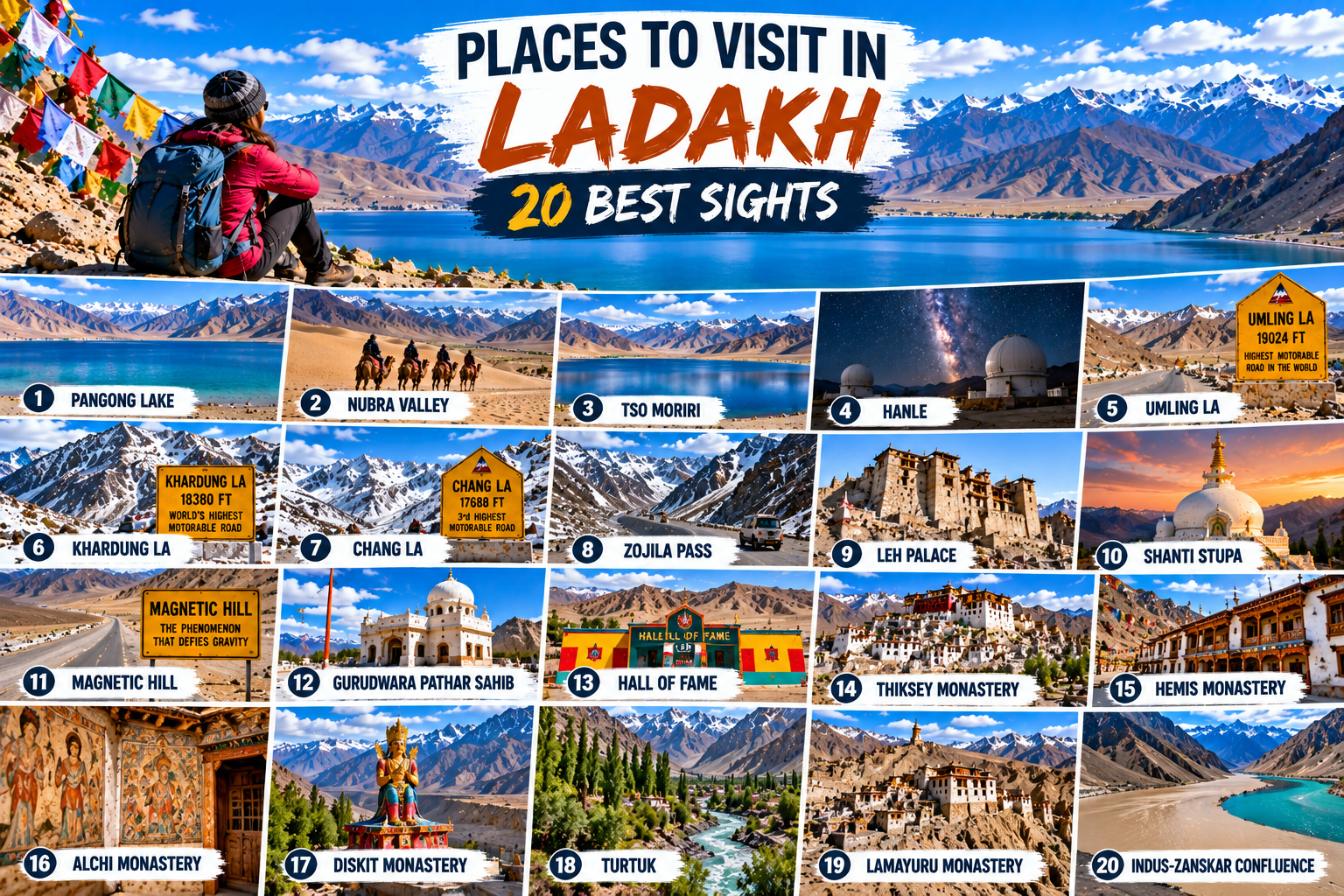 Places to Visit in Ladakh: 20 Best Sights from Leh to Hanle