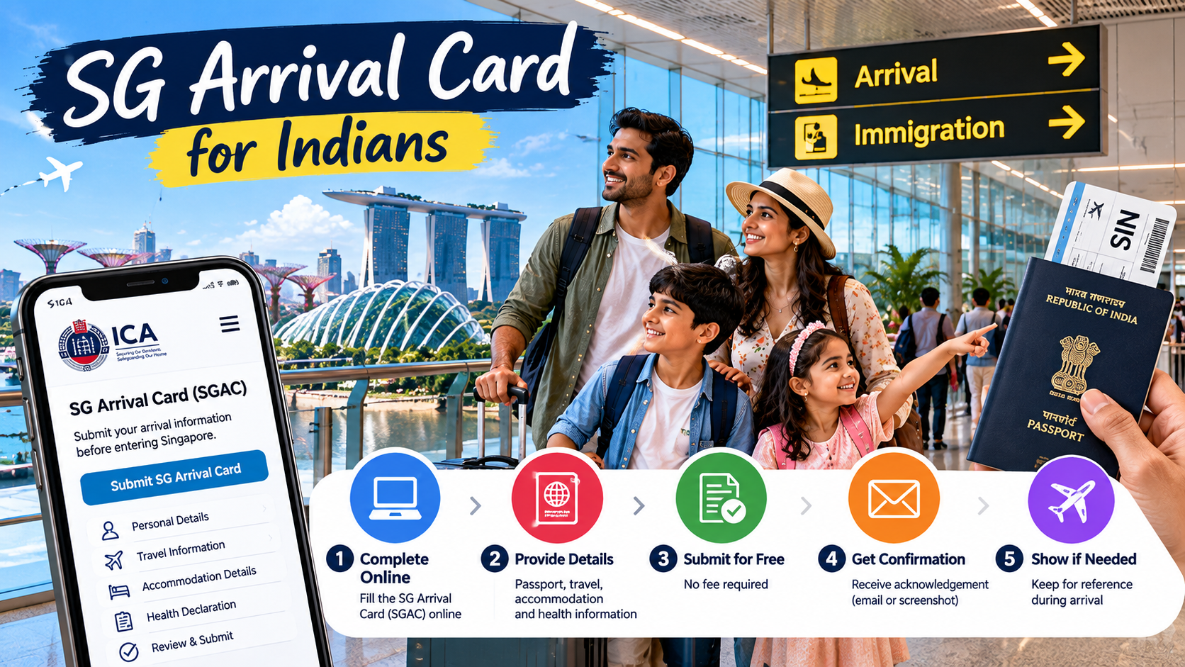 SG Arrival Card: How Indians Fill It In, When to Submit and What It Costs