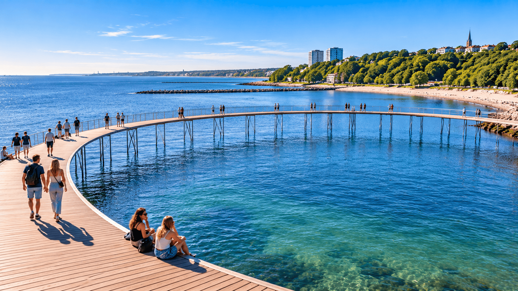 Orientation tour of Aarhus with photo stop at the infinite bridge. Visit the H.C. Andersen Museum.
