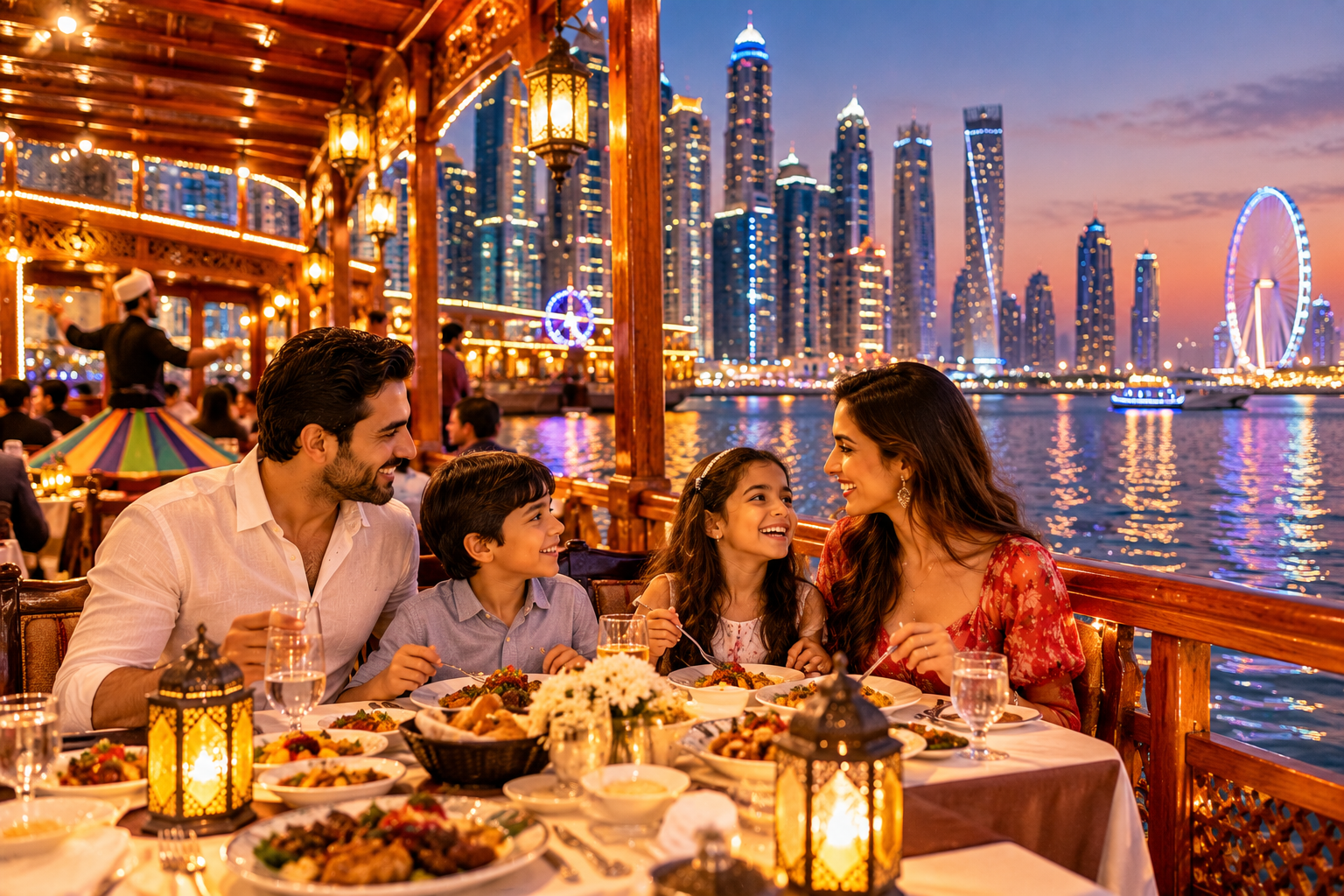 Arrival in Dubai – Dhow Cruise Dinner