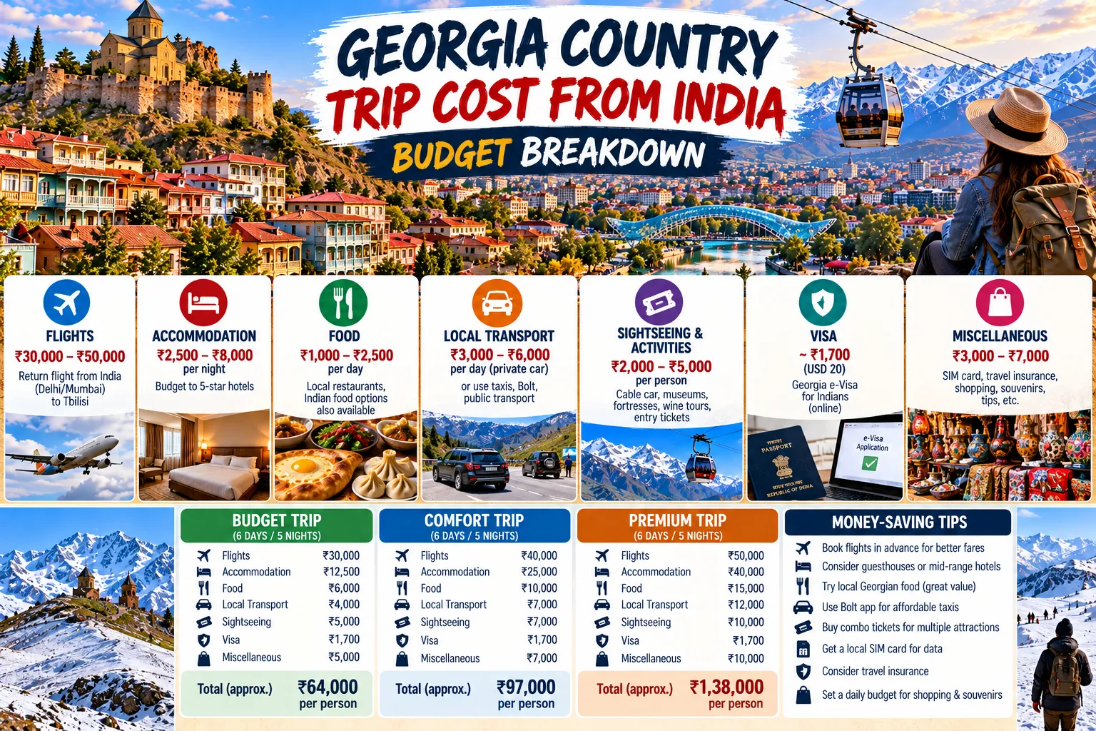 Georgia Trip Cost from India: A Realistic Budget Breakdown for 2026