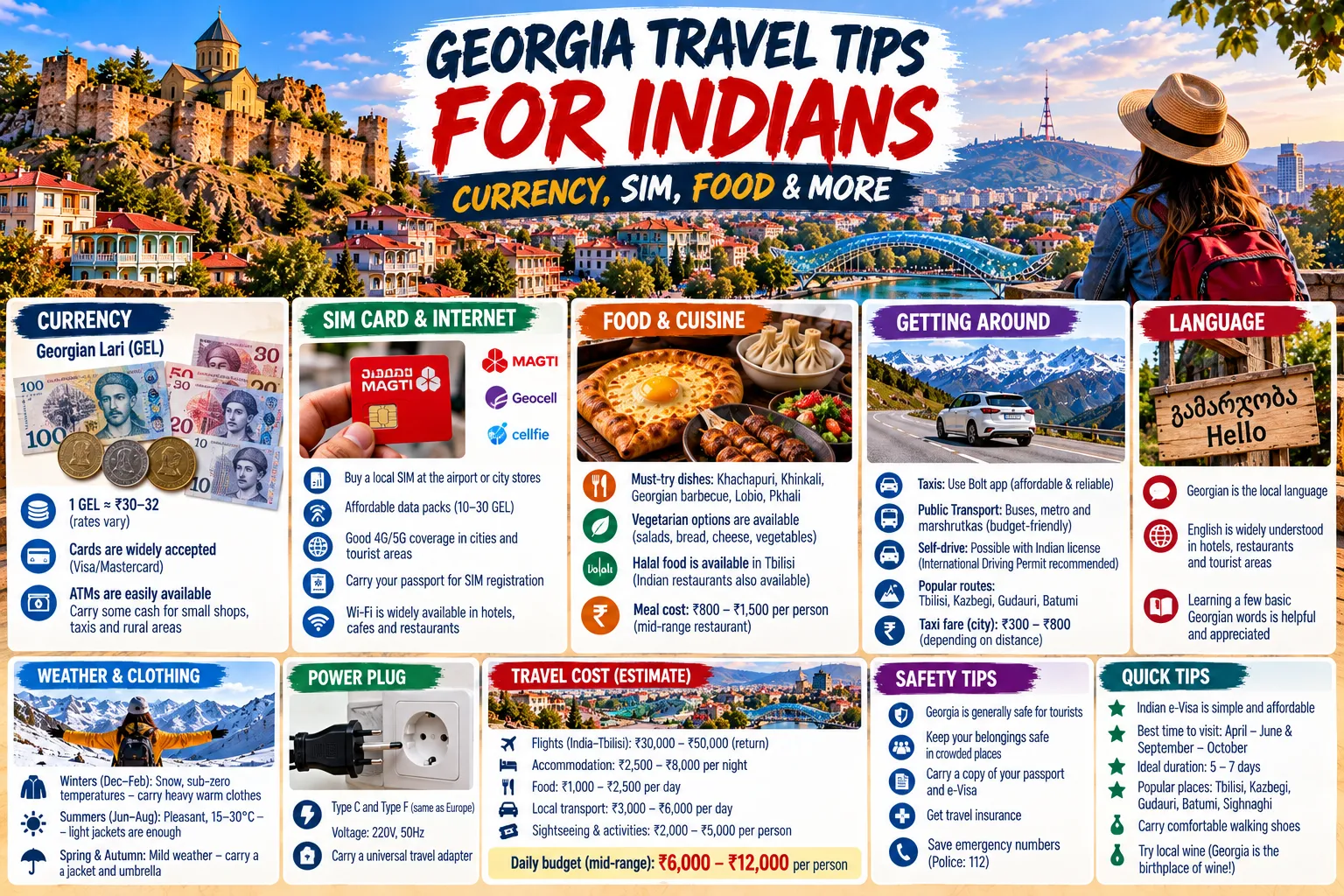 Georgia Travel Tips for Indians: Currency, Money, SIM, Food and Safety