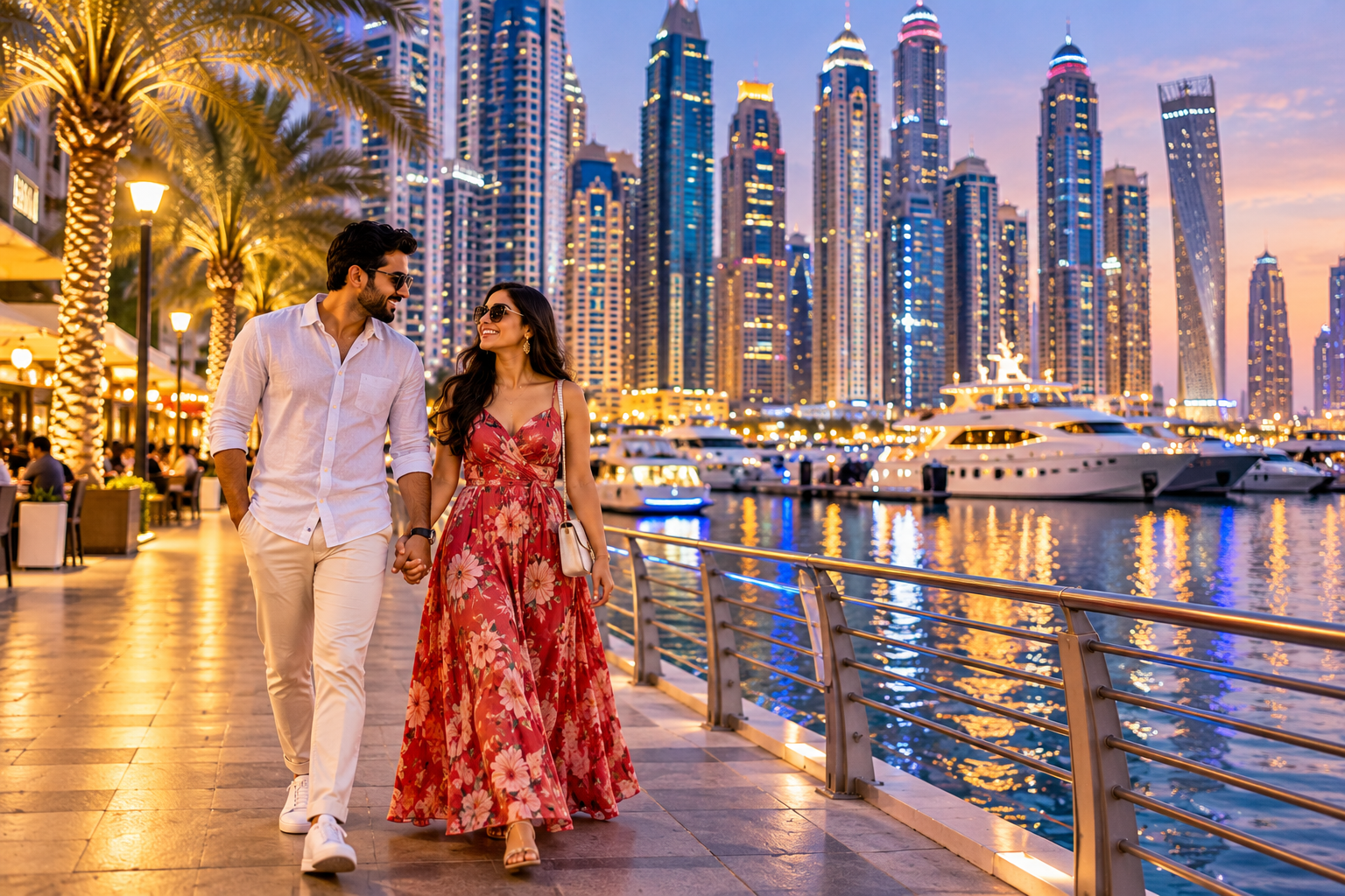 Arrival in Dubai – Marina Dhow Cruise Dinner