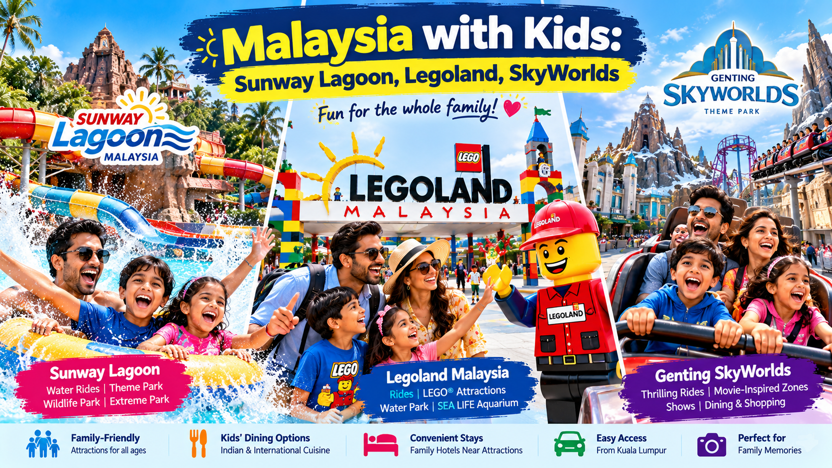 Malaysia with Kids: Sunway Lagoon, Legoland, Genting SkyWorlds and Family Fun