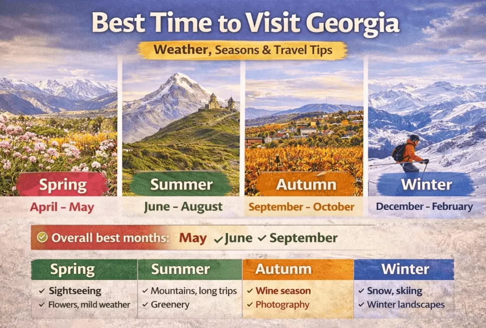 Best time to visit Georgia – weather and seasons guide