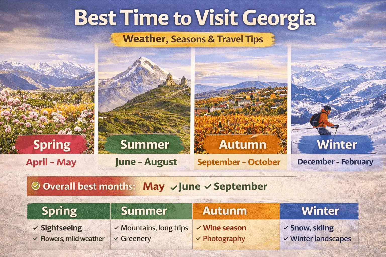 Best time to visit Georgia – weather and seasons guide