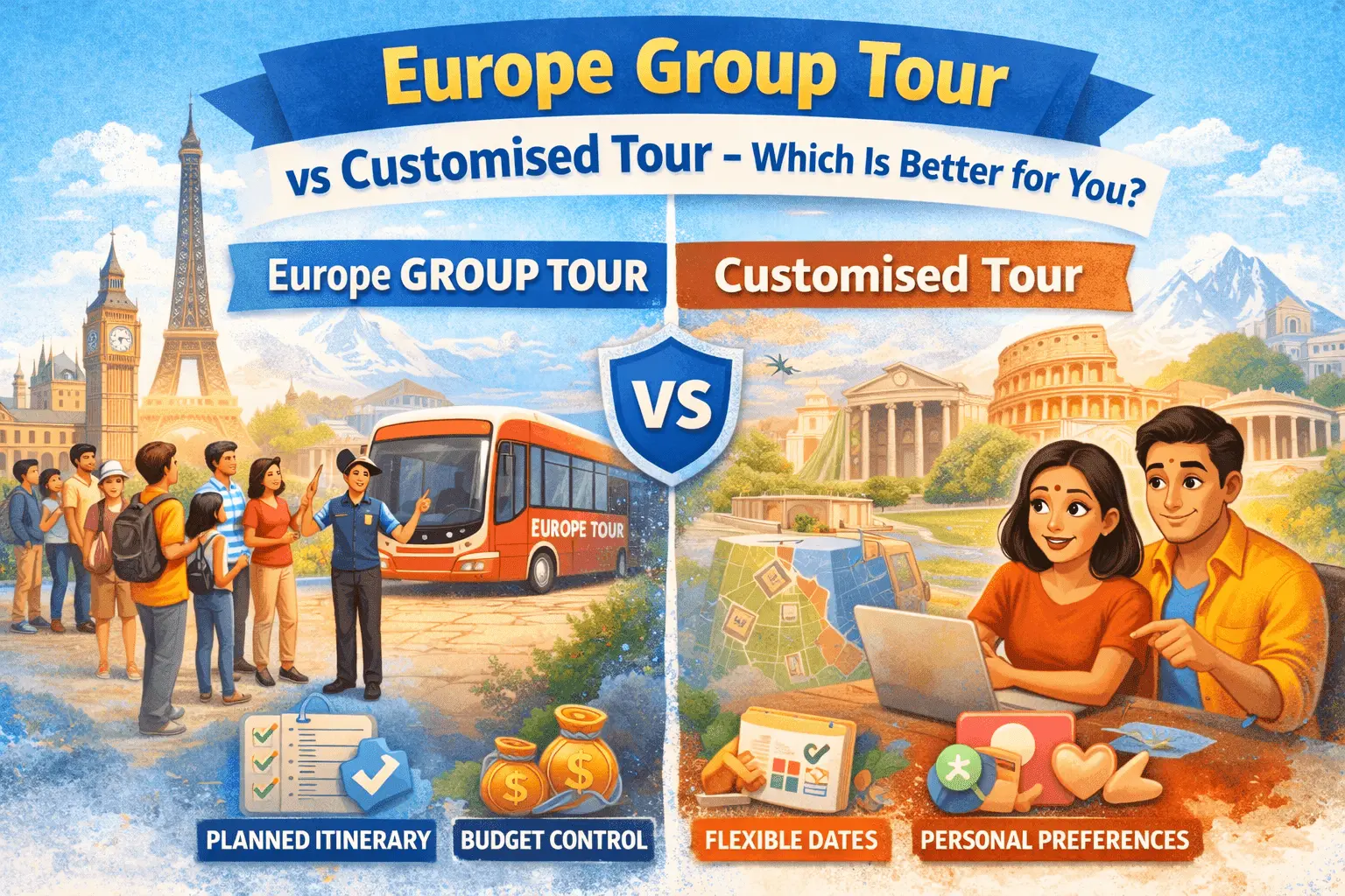 Europe group tour or a customized tour - which one is better?