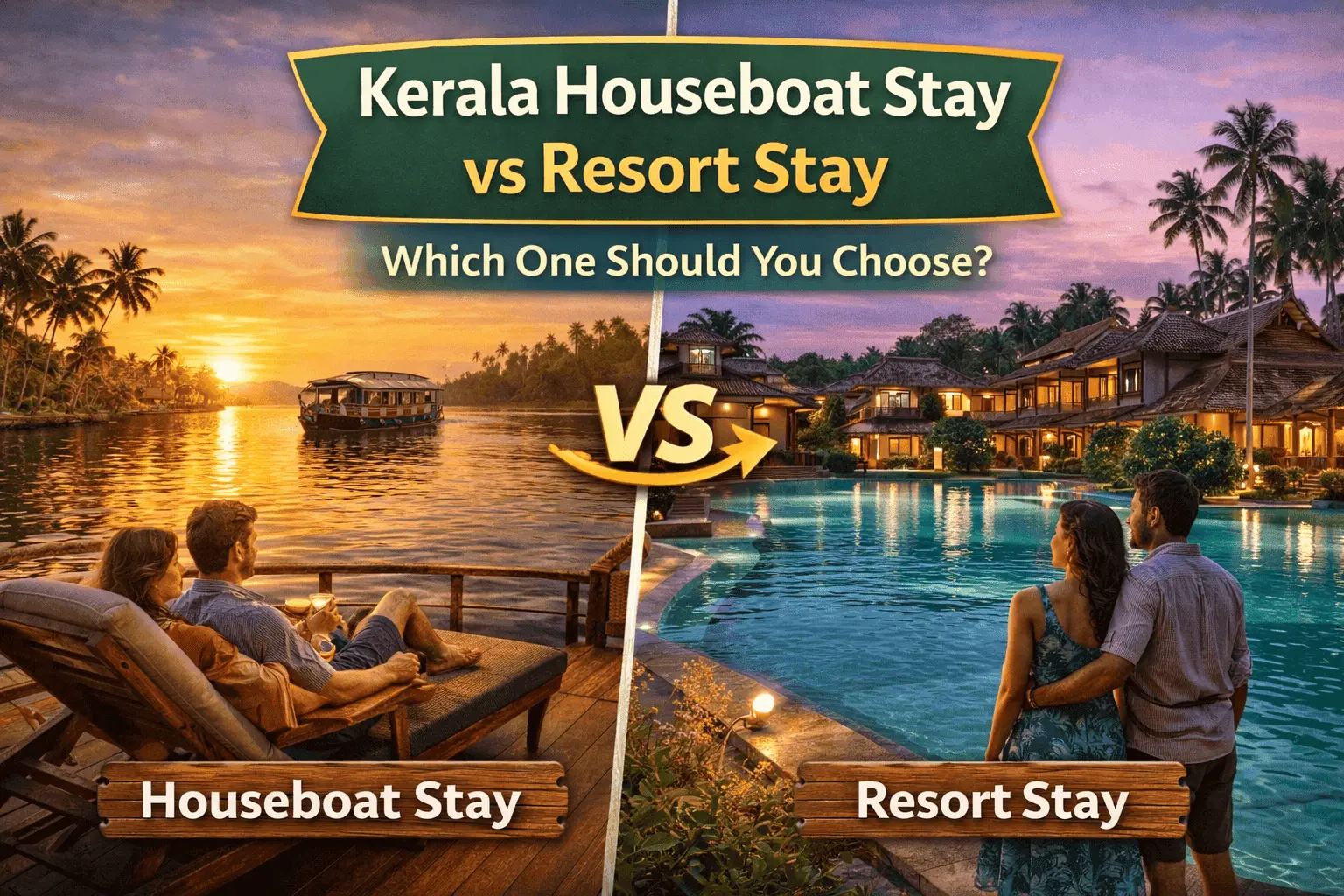 Kerala Houseboat Stay vs Resort Stay – Which One Should You Choose?