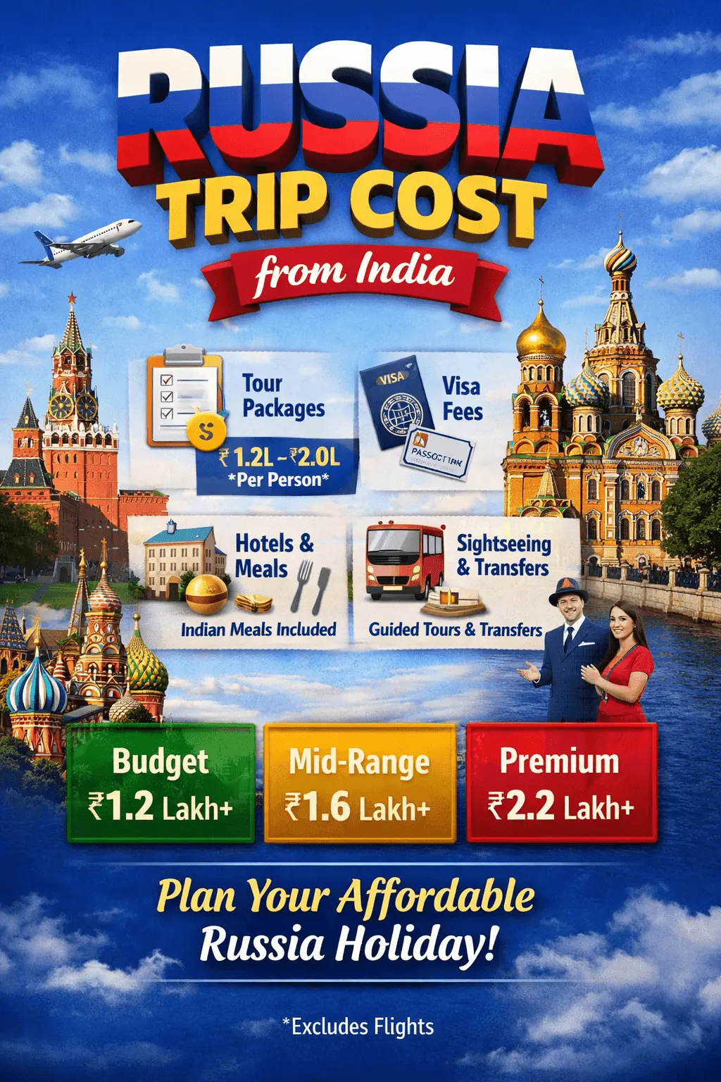A detailed guide on varies categories of trip Russia trip cost