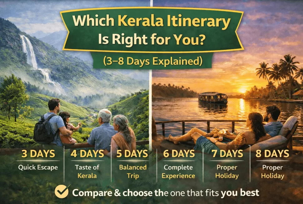Wondering how many days and which places to visit in Kerala? Read this guide for detailed answer.