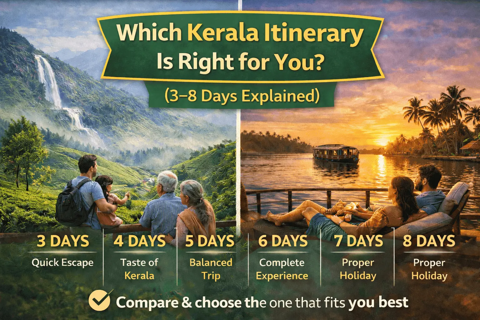 Wondering how many days and which places to visit in Kerala? Read this guide for detailed answer.